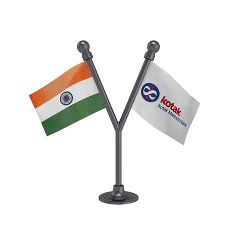 The Flag Corporation India & Kotak Mahindra Bank Car Dashboard Flag 2in ...