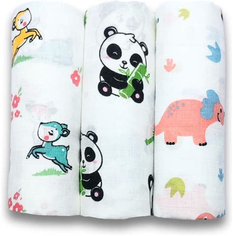 Buy COMFORT WEAVE 100% Cotton Muslin Baby SWADDLES, Multicolor Print ...