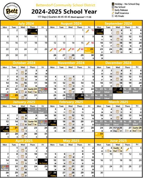 Calendar & Events | Bettendorf Community School District