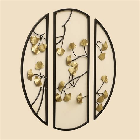Buy VEDAS Set of 3 Metal Kyleen Ginko Wall Accents from Vedas at just ...