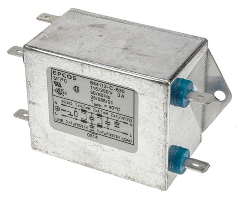 B84113C0000B030 EPCOS | EPCOS, B84113C 3 A 250V ac 50/60 Hz, Chassis ...