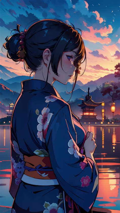 Anime Girl Kimono Japanese 4K #3191m Wallpaper 4K PC