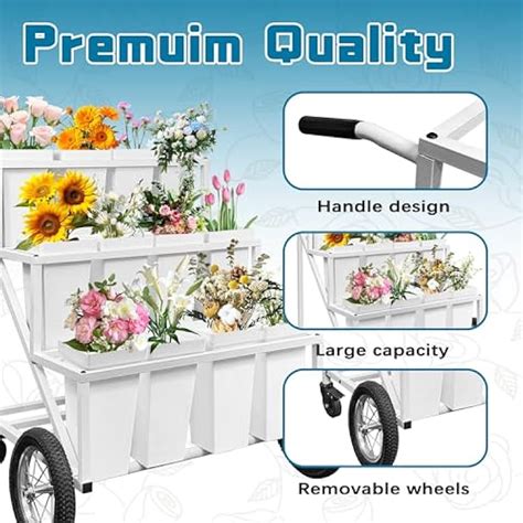 Prolee Flower Stand, Flower Cart with 12 Buckets, India | Ubuy
