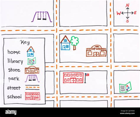 Hand drawn map town hi-res stock photography and images - Alamy