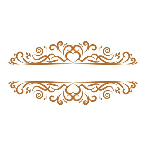 Floral golad Vector vintage royal title border or text frame ornament ...