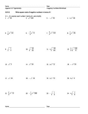 Image result for Imaginary Numbers Worksheet with Answers
