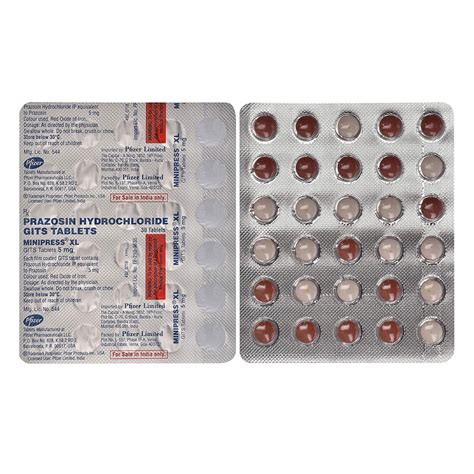 Minipress XL 5 mg Tablet | Uses, Side Effects, Price | Apollo Pharmacy