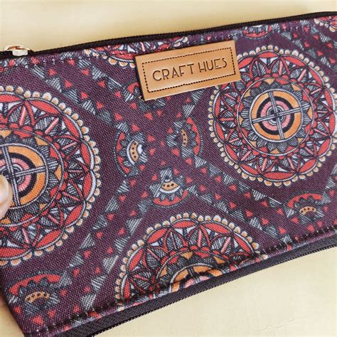 Dual-Zip Wallet- Brown Madhubani – Crafthues