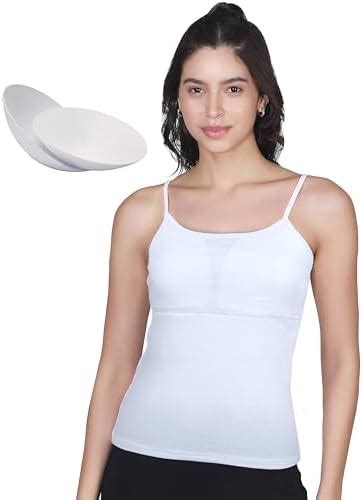 DChica Padded Camisole Bra for Women, Sleeveless Undershirts Cami Vest ...