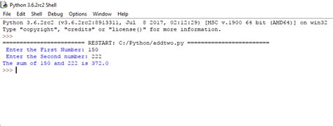How to Add Numbers in Python Program 的图像结果