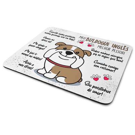 JPS INFO Mouse Pad Dog - Meu Buldogue inglês, melhor pessoa! | SHEIN Brasil