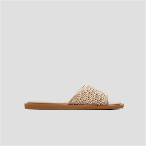 Pillow Top Slide Sandals (Manuella), GOLDEN ALMOND MESH, EU37 | VIVAIA