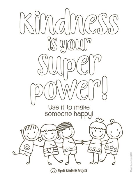 Kindness coloring pages activity kindness quotes posters for bulletin ...