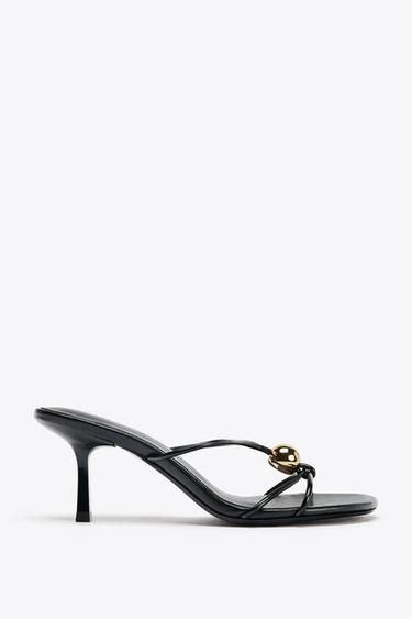 SANDALS WITH METAL DETAIL - Black | ZARA India