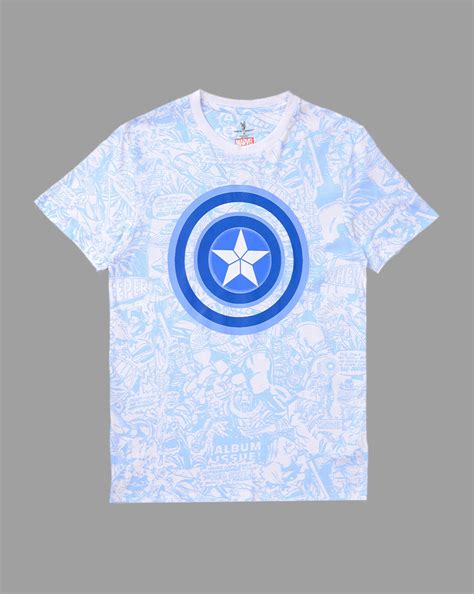 Captain America Printed Regular Fit Tshirt For Men – Free Authority