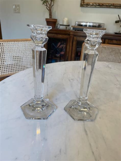 Vintage Mikasa Crystal Candle Holders - Etsy