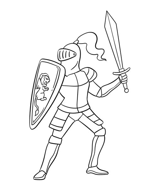 Sword Fighting Coloring Pages