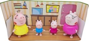 CTC CREATION Unique Peppa Pig Family Figurines Set of 4 Animated Toys ...