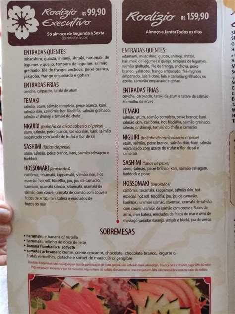Menu em Sushi Nami restaurante, São Paulo