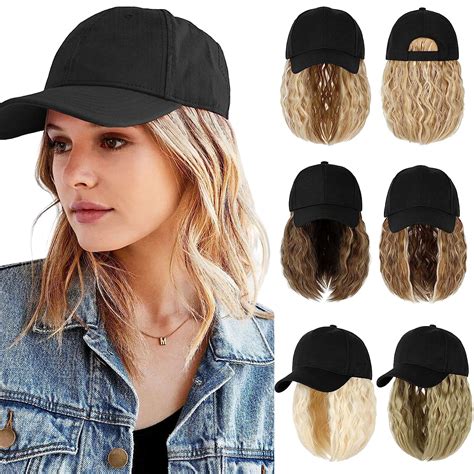 Qlenkay Baseball Cap with Hair Extensions 14inch India | Ubuy