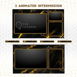 Buy Gold Night Animated Stream Overlay Pack Twitch Overlay Package ...