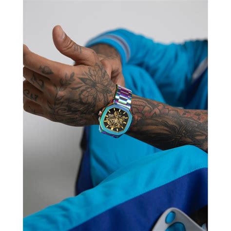 Buy Kredo Men OTUS² Neo Chrome Automatic Skeleton Analogue Watch-KW097 ...