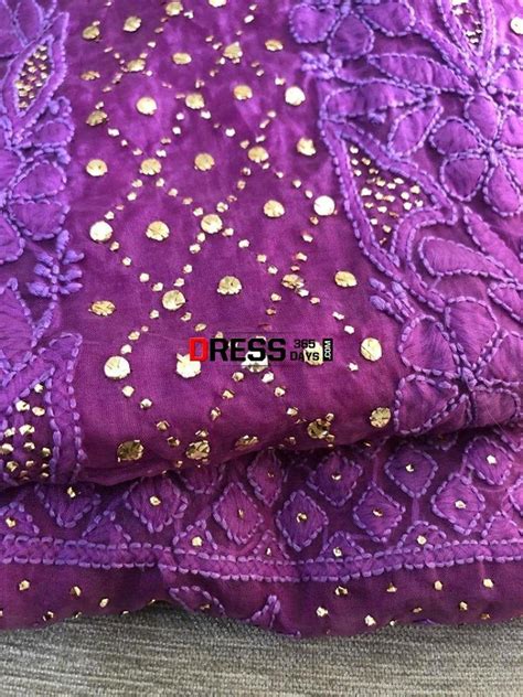 Organza Mukaish Chikankari Suit – Dress365days