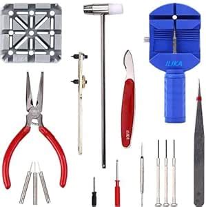 ILIKA Watch Tool Kit - Link Pin Remover and Back Case Removal Tools for ...