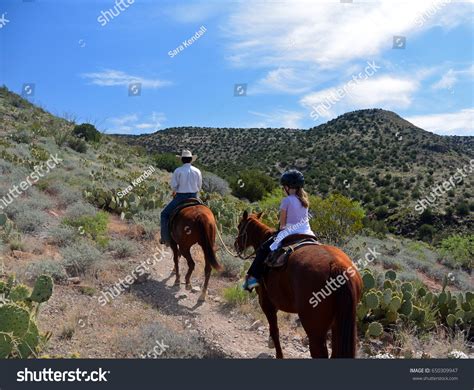 Young Girl Horseback Riding Guide Sedona Stock Photo 650309947 ...