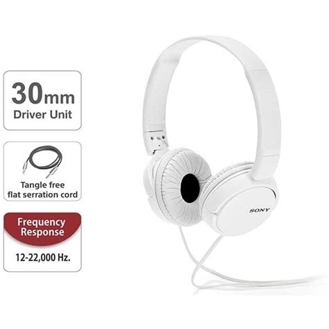 Buy Shop Sony MDR-ZX110A Wired On Ear Headphone without Mic (White) at ...