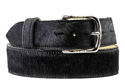 Luxury Black Cowhide Belt For Trousers - Peachy Belts