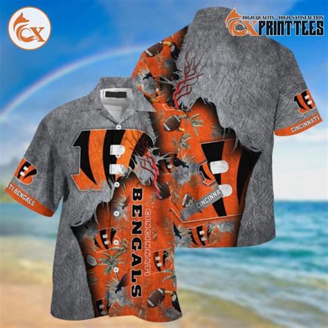 NFL Bengals Logo Retro Sunset Hawaii Summer Shirt, Cool Gift Ideas For ...