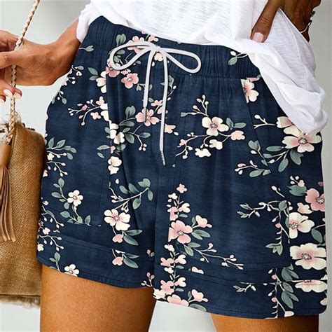 Sakmal Beach Shorts Women's Hawaiian Hybrid Board Shorts with Pockets ...