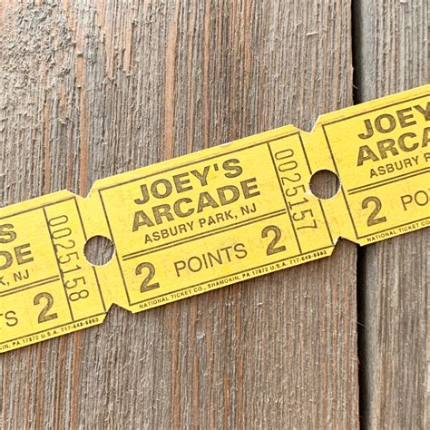 20 Vintage Yellow Joey's Arcade Tickets - Crafty Lisa's Vintage