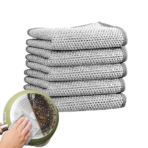 NAREVAL Scrub Pad Wire Dish Cloth Kitchen Dish Wash Scrub Sponge Double ...