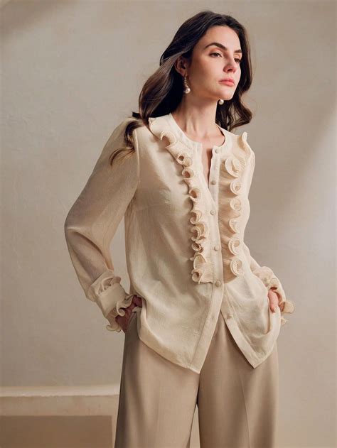 Ruffle Placket Blouse | Savana | Bestsellers