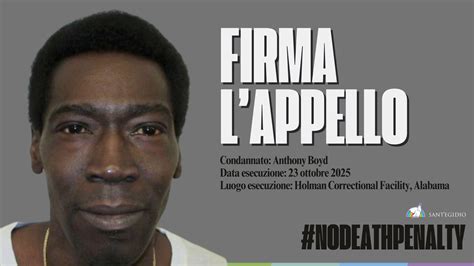 Appello per Anthony Boyd: esecuzione con azoto prevista per il 23 ...