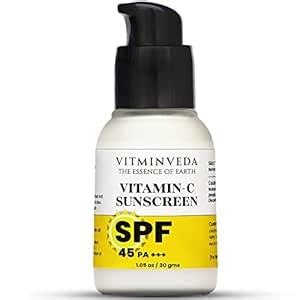 VITMINVEDA Sunscreen SPF 45 PA+++ | Lightweight With Multi-Vitamins, No ...