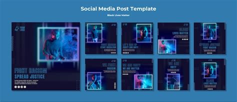 Black lives matter social media posts template | Free PSD