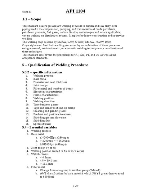 Image result for API 1104 Example Certification