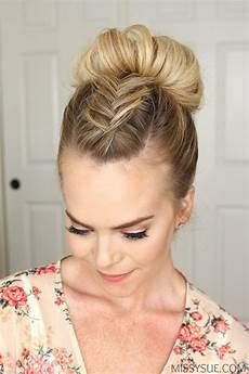 Cool Bun Hairstyles For Hair by Fishtail Mohawk High Bun Hairstyle With Images High Cool Bun Hairstyles For Hair