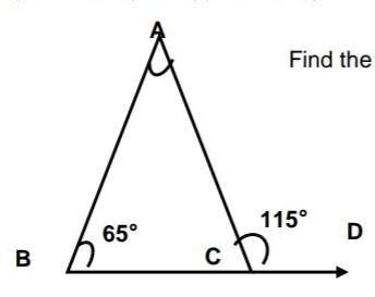 Find the measurement of ∠A from given figure. - Brainly.in