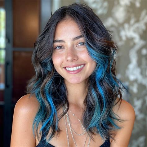 magnific FfYjwV9nazSt9jWB41L7 Dark Brown Hair with Vibrant Electric ...