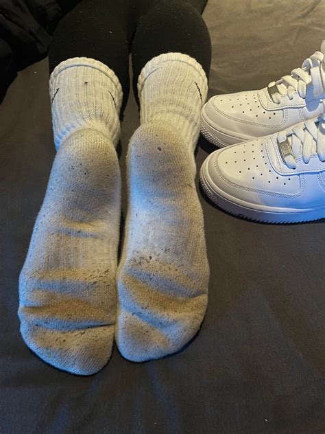My white Nike crew socks are so dirty after wearing them to the gym the ...