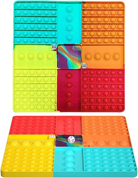 Buy SUNVADIYA Big Size Pop Game Board Fidget Toy, 4 Player Chess Board ...