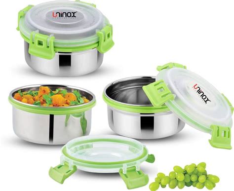 Flipkart.com | UNINOX Stainless steel lock n lock green color ...