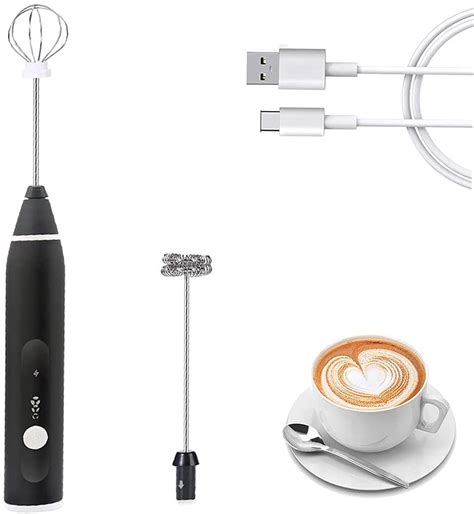 Electric Milk Frother Usb With Charging Base Rechargeable 【着後レビューで