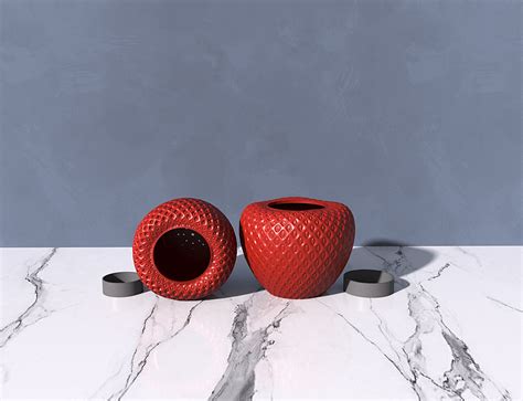 STL file Strawberry Flower Pot・3D printer model to download・Cults