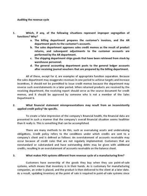 Image result for Audit Objective of Revenue Cycle Control and Test Control.pdf