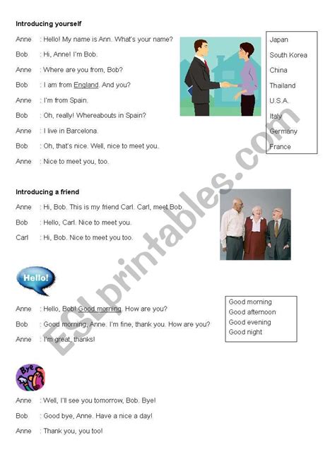 ESL Introduction Dialogues 的图像结果